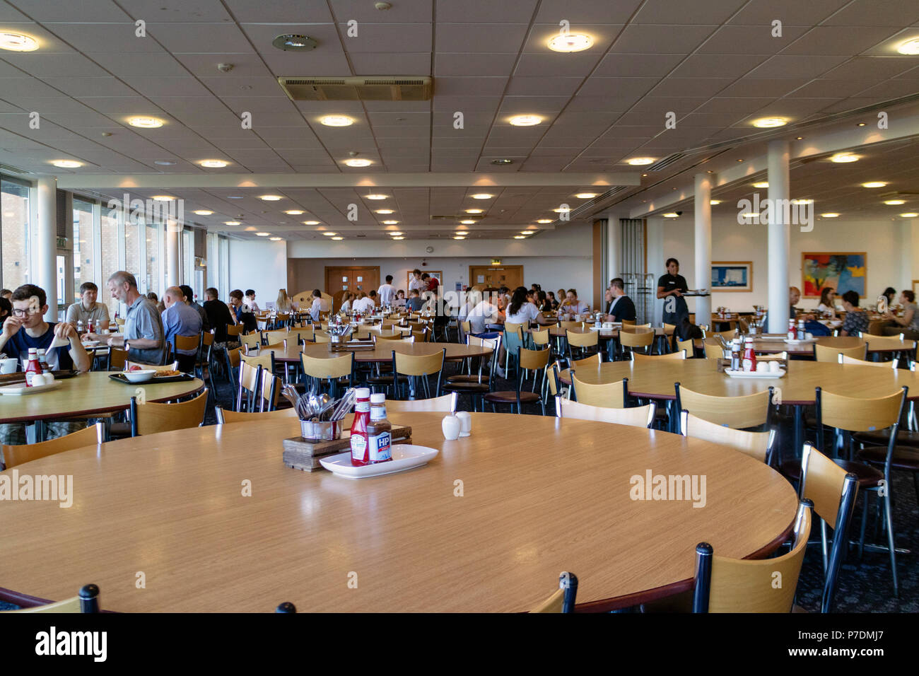 Exeter University, The Streatham Campus, Exeter, Devon, England, UK. Student & guest   dining area. Stock Photo