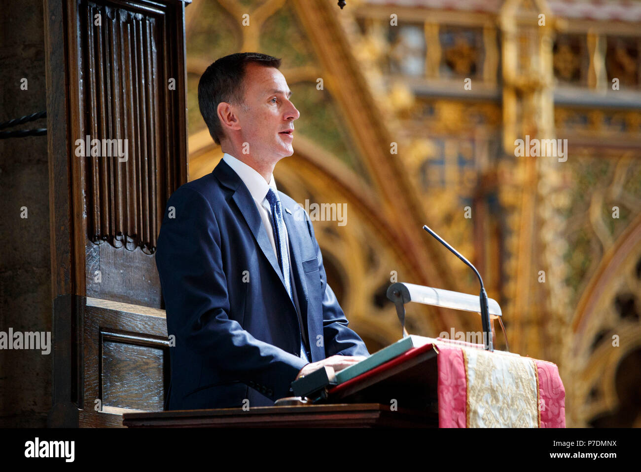 Health and Social Care Secretary Jeremy Hunt speaks at a service to ...