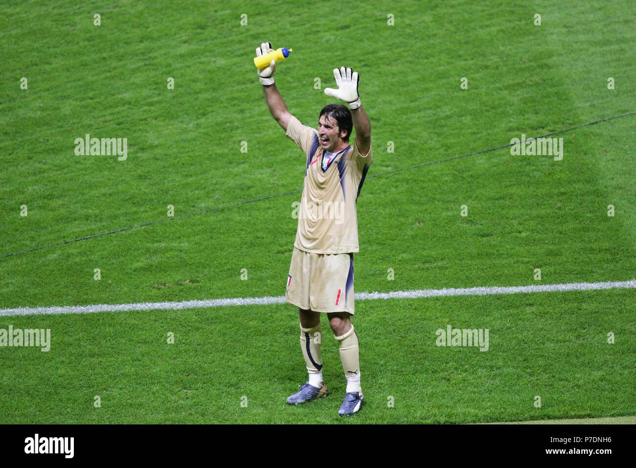 Olympiastadion Berlin Germany 9.7.2006, FIFA World Cup Germany 2006 , Final, Italy vs France 5:3 a.p.  ---  Gianluigi BUFFON (ITA) celebrates Stock Photo