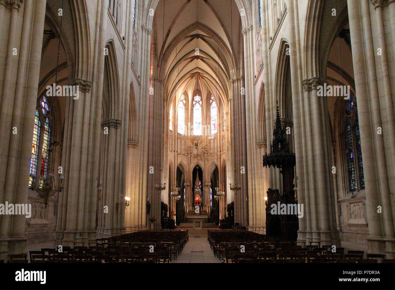 The SainteClotilde basilica in Paris (France Stock Photo Alamy