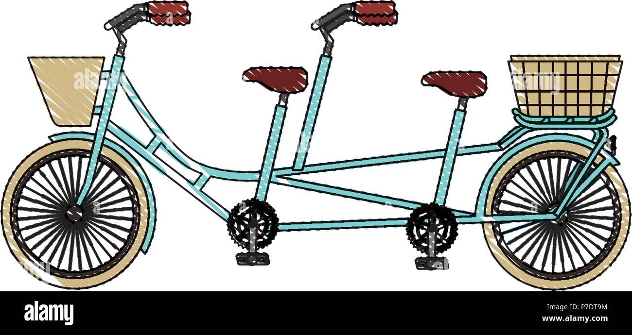 tandem bike with basket