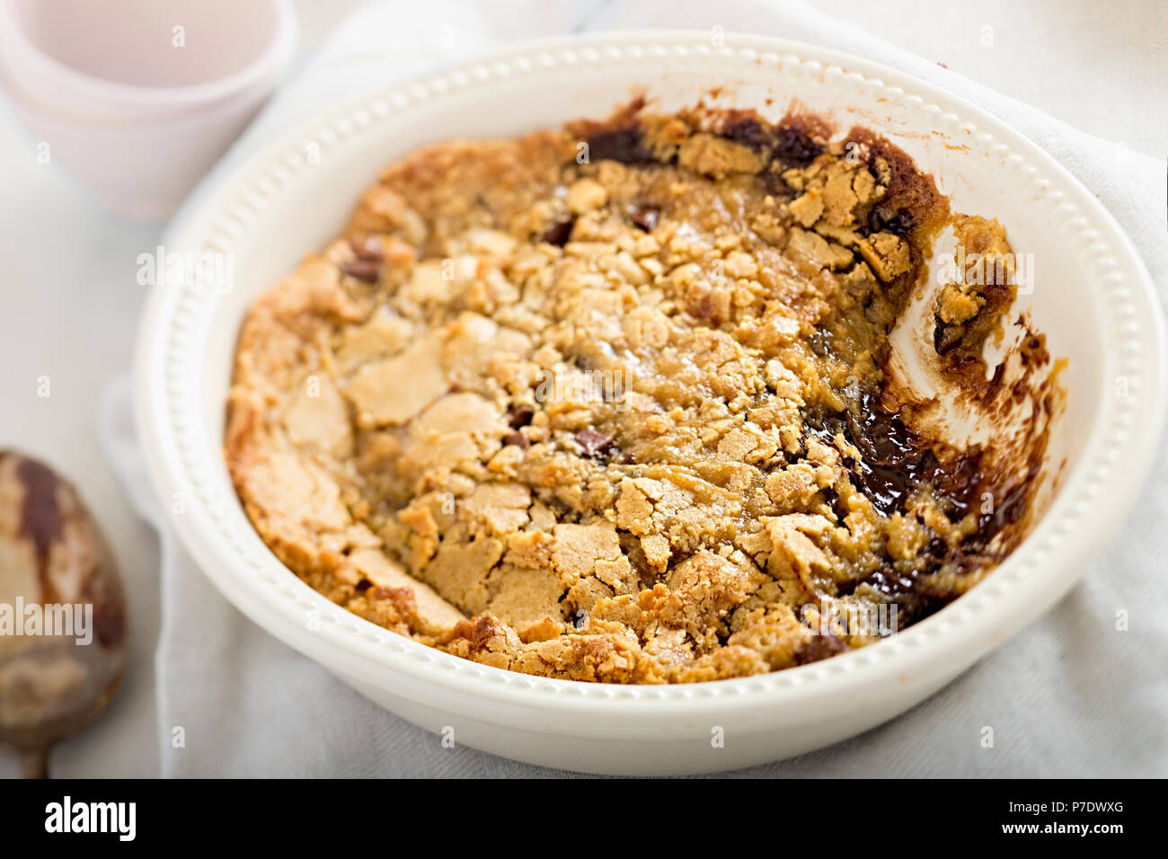 Triple chocolate cookie pudding Stock Photo - Alamy