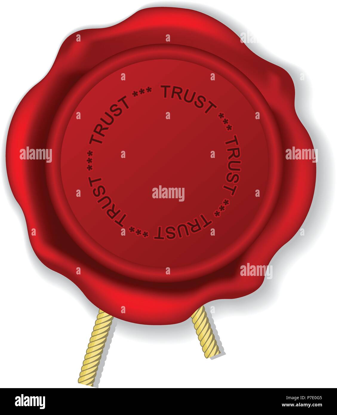 Vintage wax seal with rope sealing wax stamp Stock Vector Image & Art