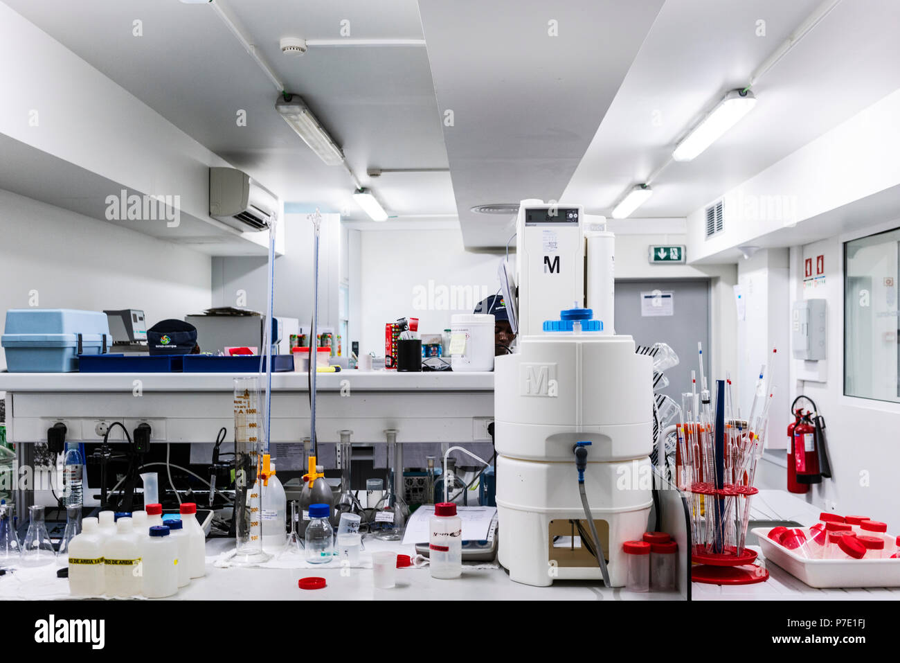 Laboratory of drinks factory Stock Photo Alamy