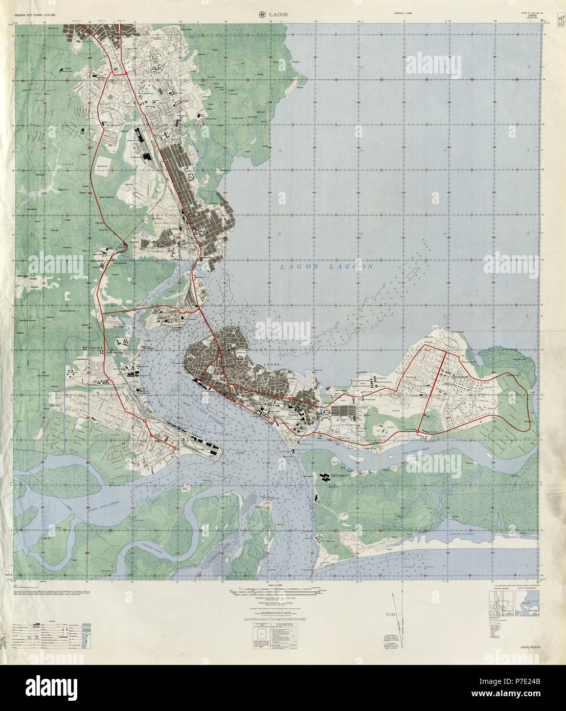 Vector map Lagos Nigeria