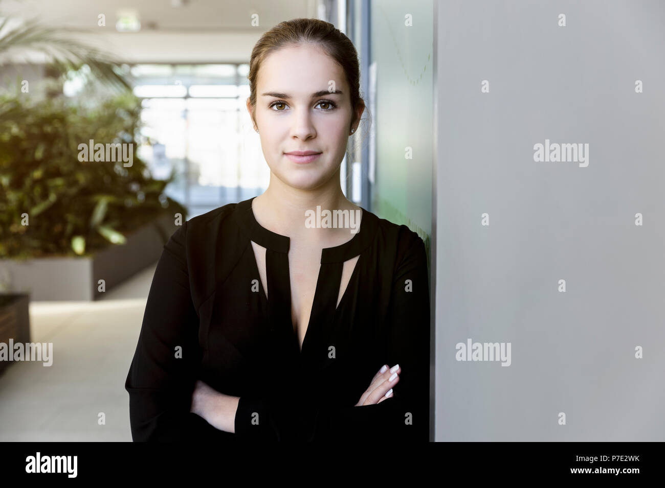 Businesswoman in office Stock Photo
