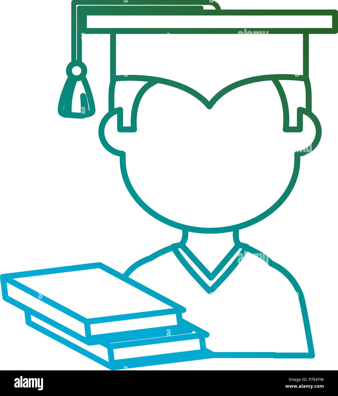 education text books with student graduated Stock Vector Image & Art ...