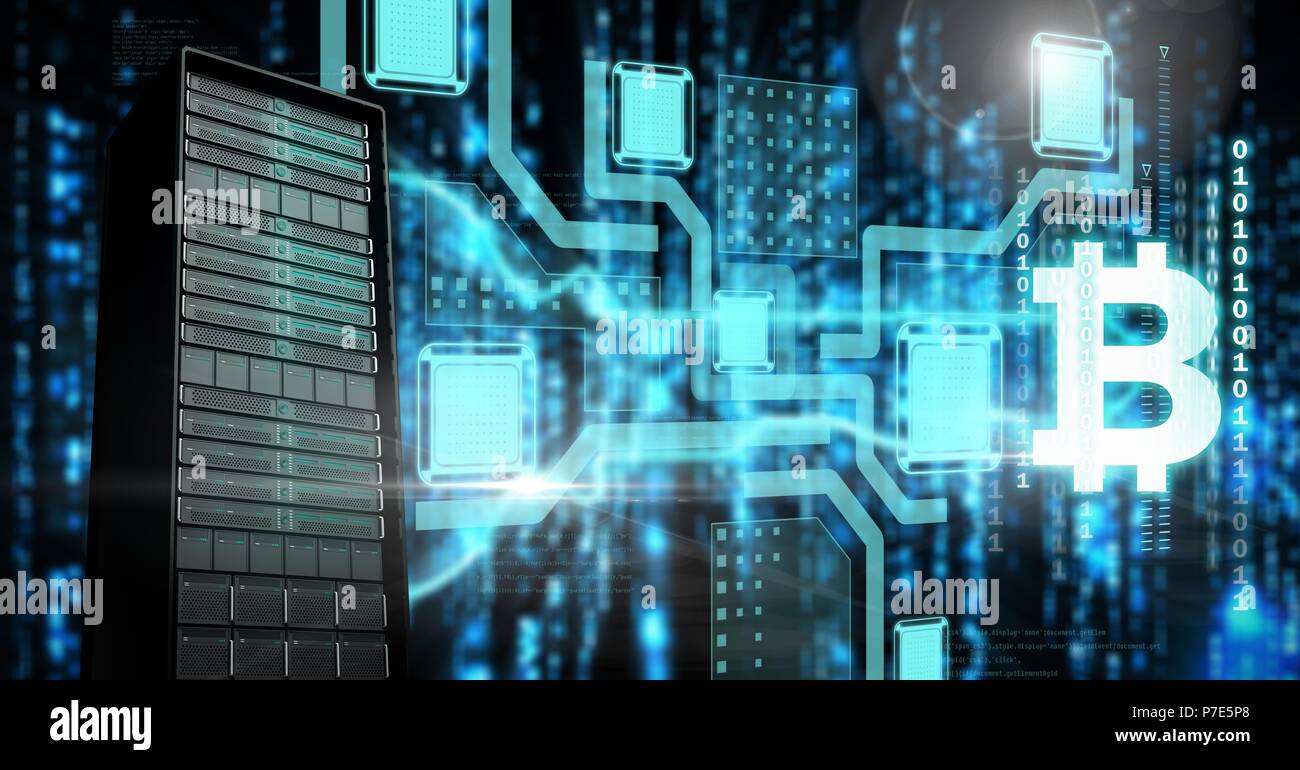 Computer server and bitcoin technology information interface Stock ...
