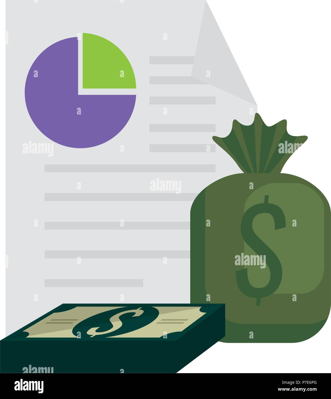 money bag with bills and documents Stock Vector Image & Art - Alamy