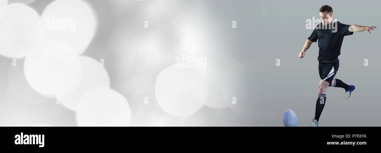 Rugby player with transition Stock Photo - Alamy