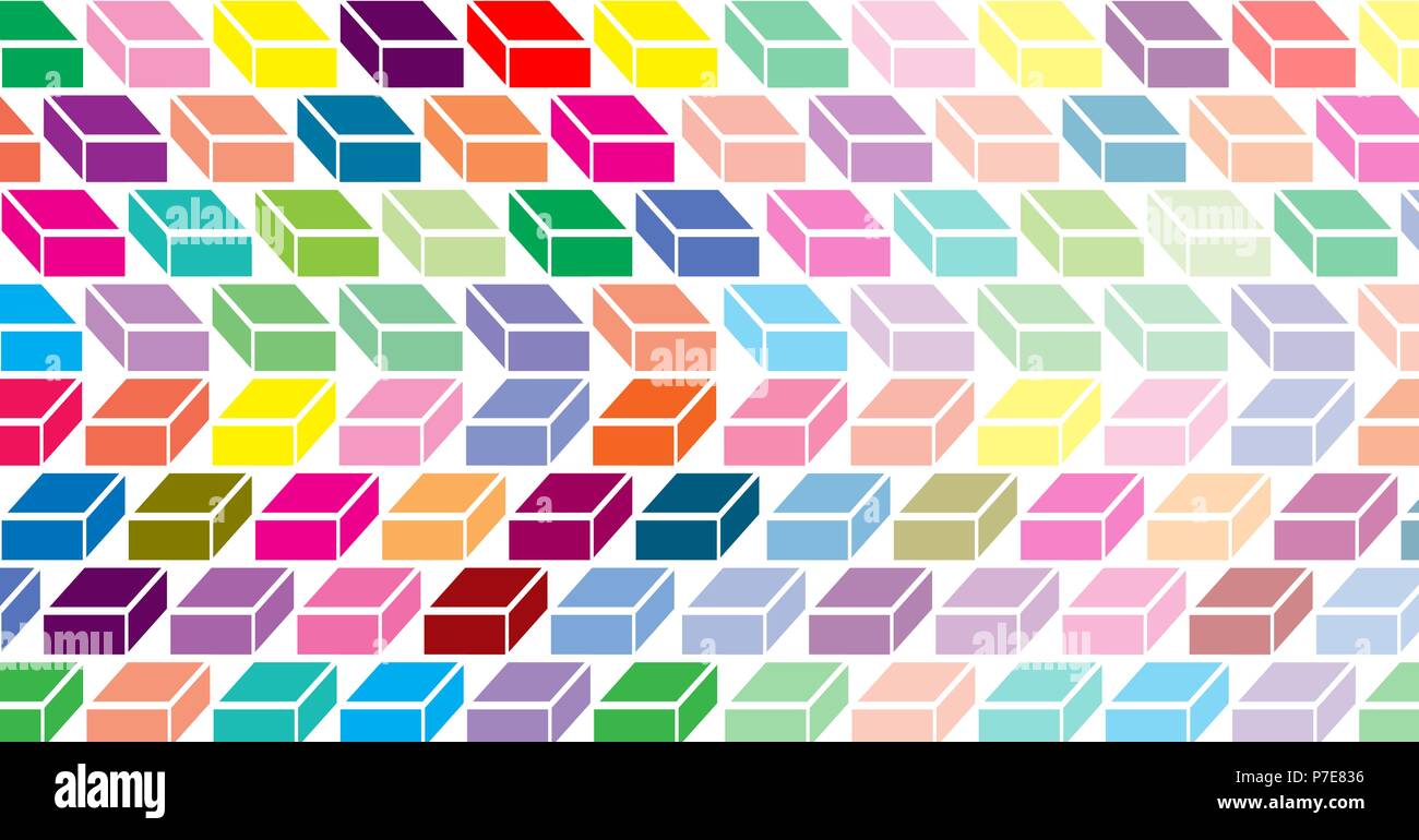 Colorful geometric minimal pattern Stock Photo