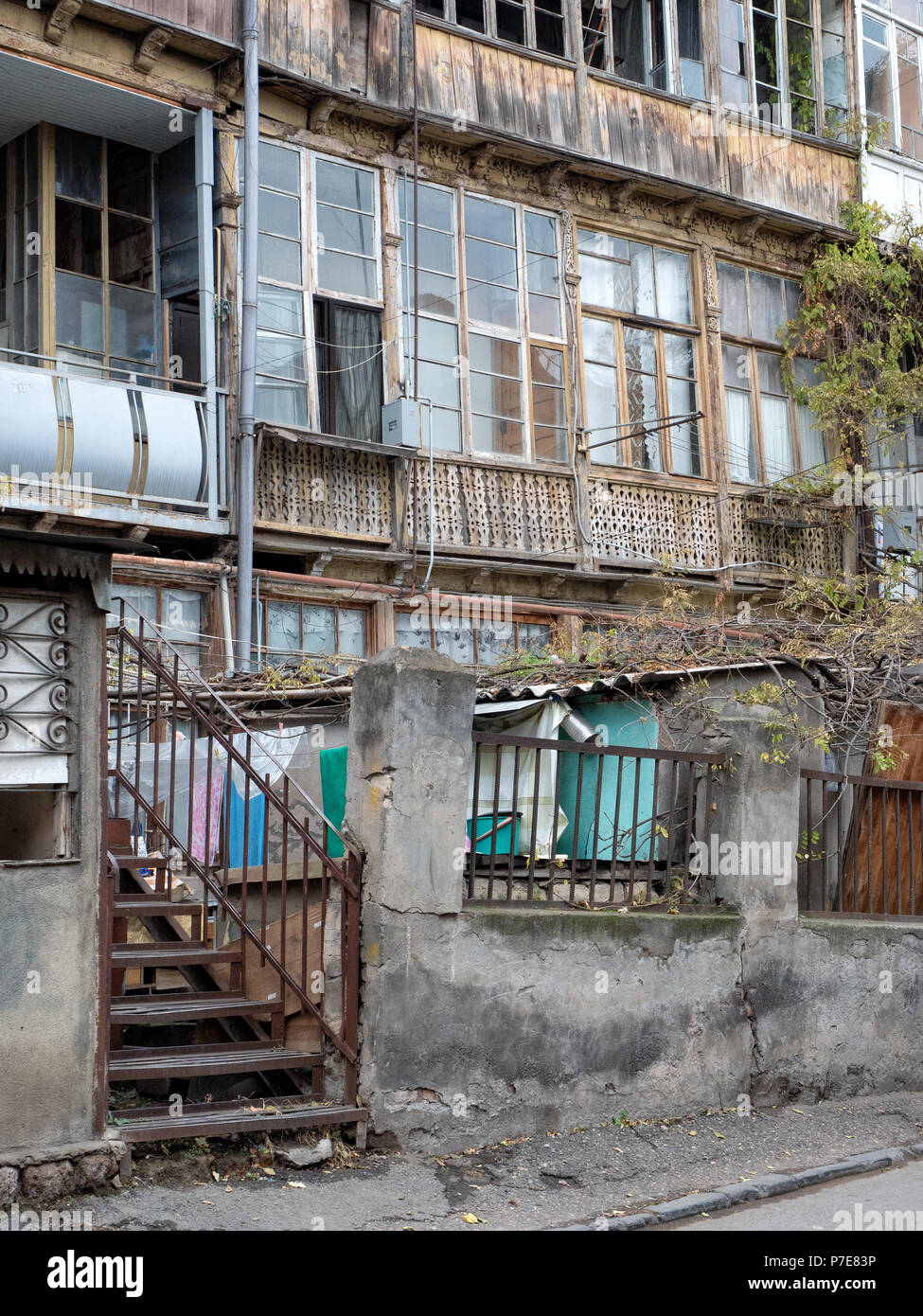 Old house, Tbilisi old town, Stock Photo Alamy