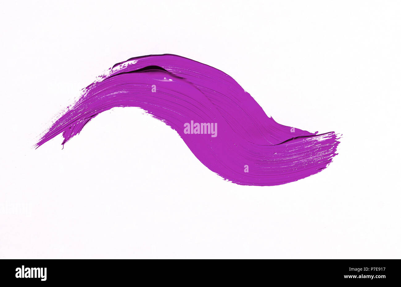 Purple brush stroke over white background Stock Photo - Alamy