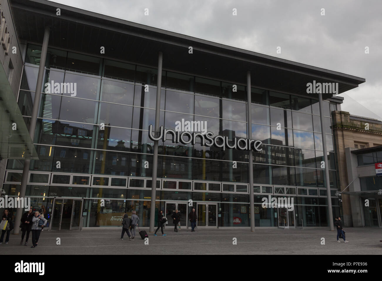Union Square shopping centre main entrance, Aberdeen, Scotland, UK. Stock Photo