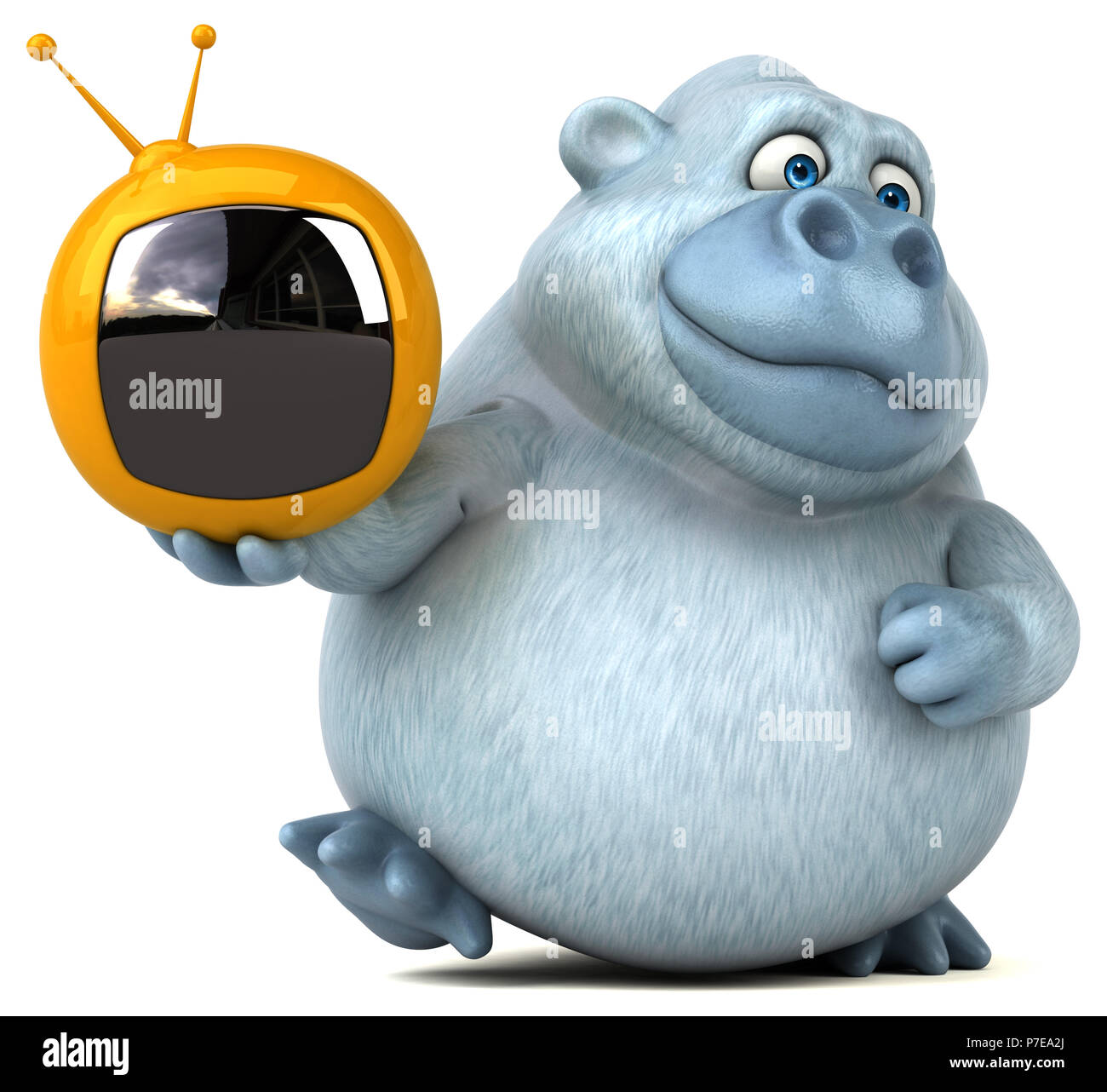 Fun yeti - 3D Illustration Stock Photo - Alamy