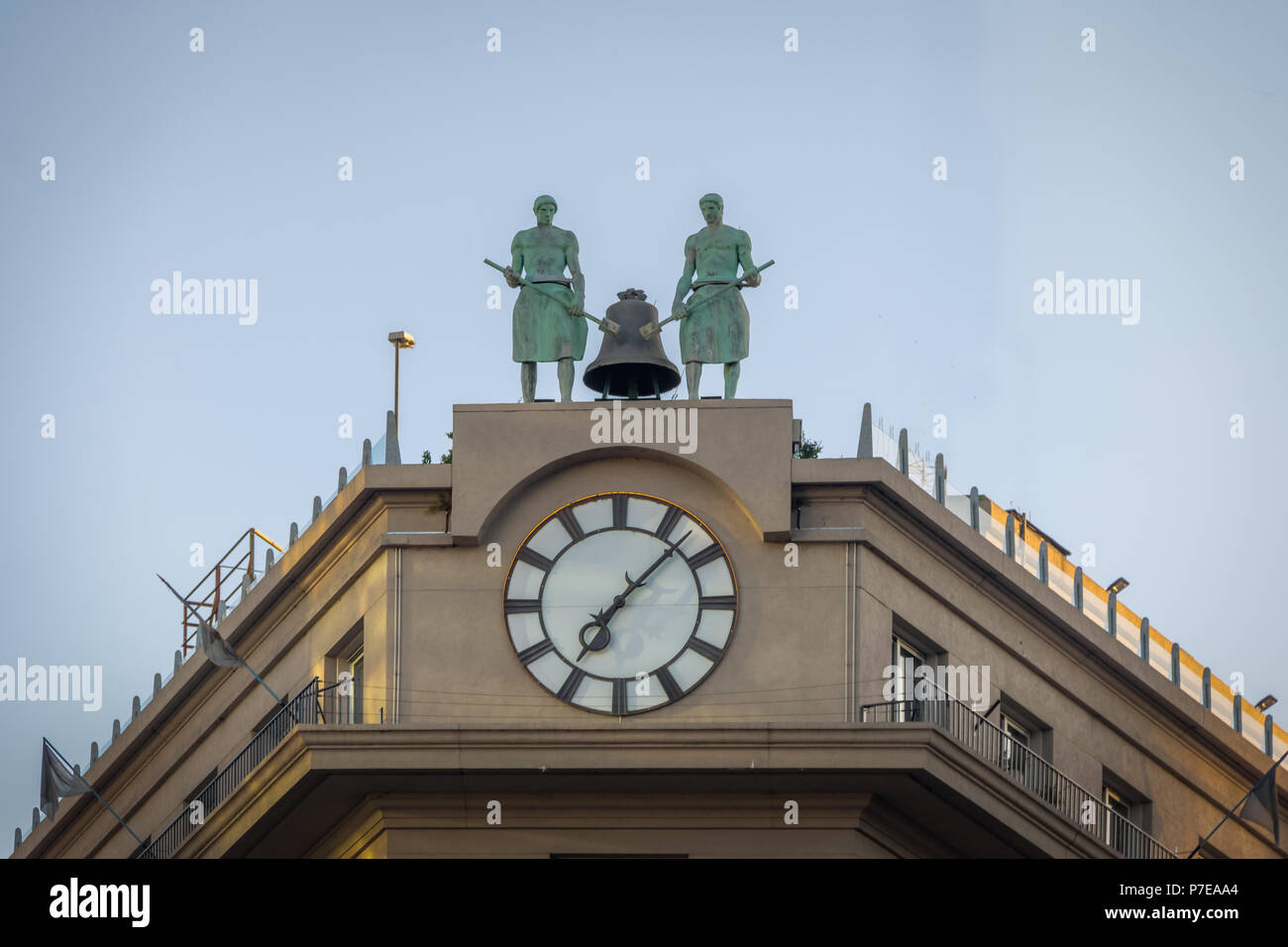 Clock detail of Council of Magistrates of the Nation - Consejo de la Magistratura de la Nacion - Buenos Aires, Argentina Stock Photo