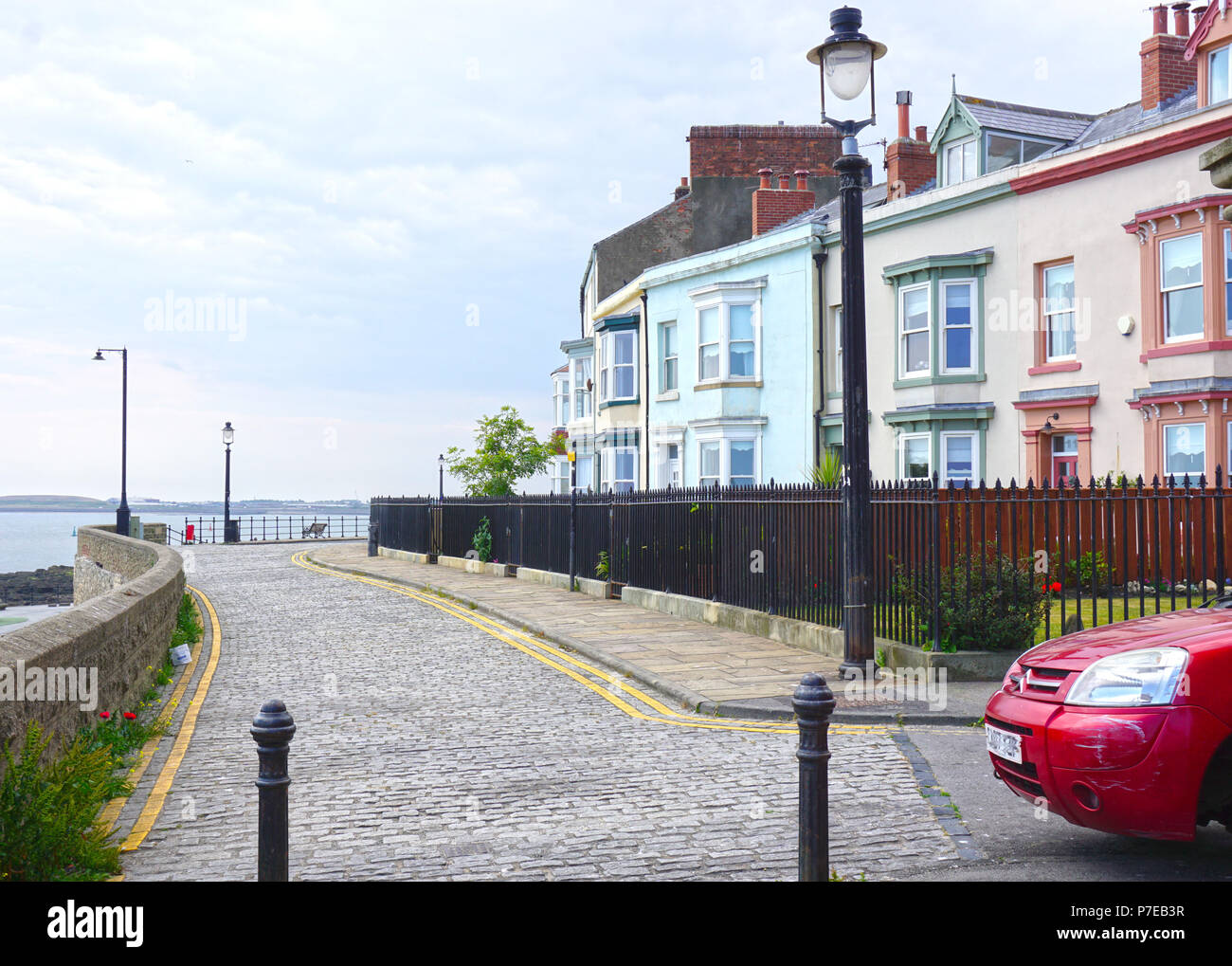 Victorian Terraced Houses Overlooking the Sea on the Hartlepool