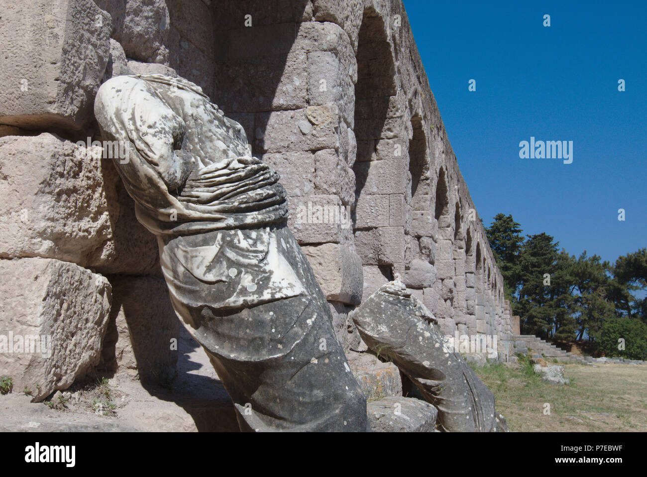 Asklepiejon (ancient hospital) in Kos, Greece Stock Photo