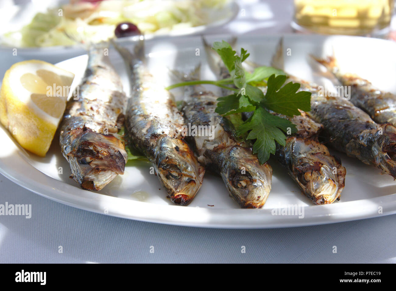 Grilled sardines greece hires stock photography and images Alamy