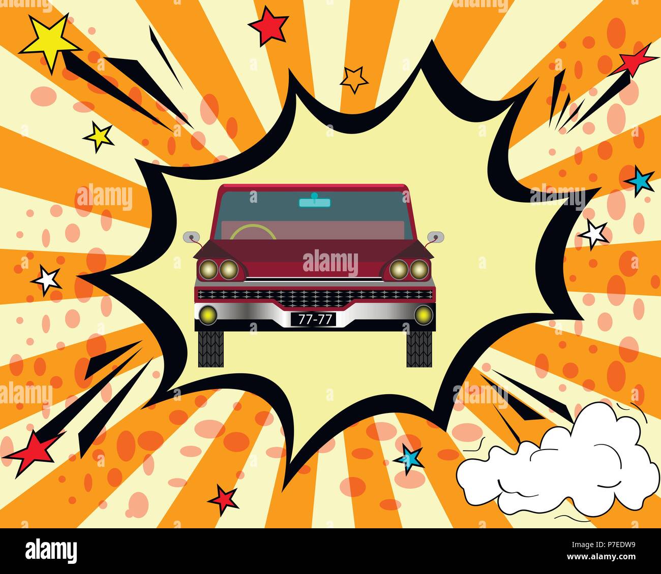 Vintage car 1955 Stock Vector Images - Alamy