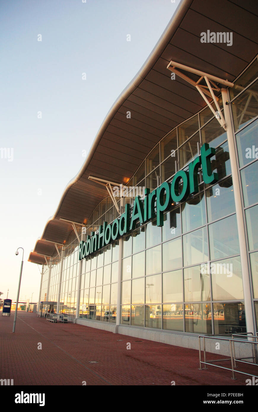 Exterior photographs of the Doncaster Sheffield Airport, formerly named