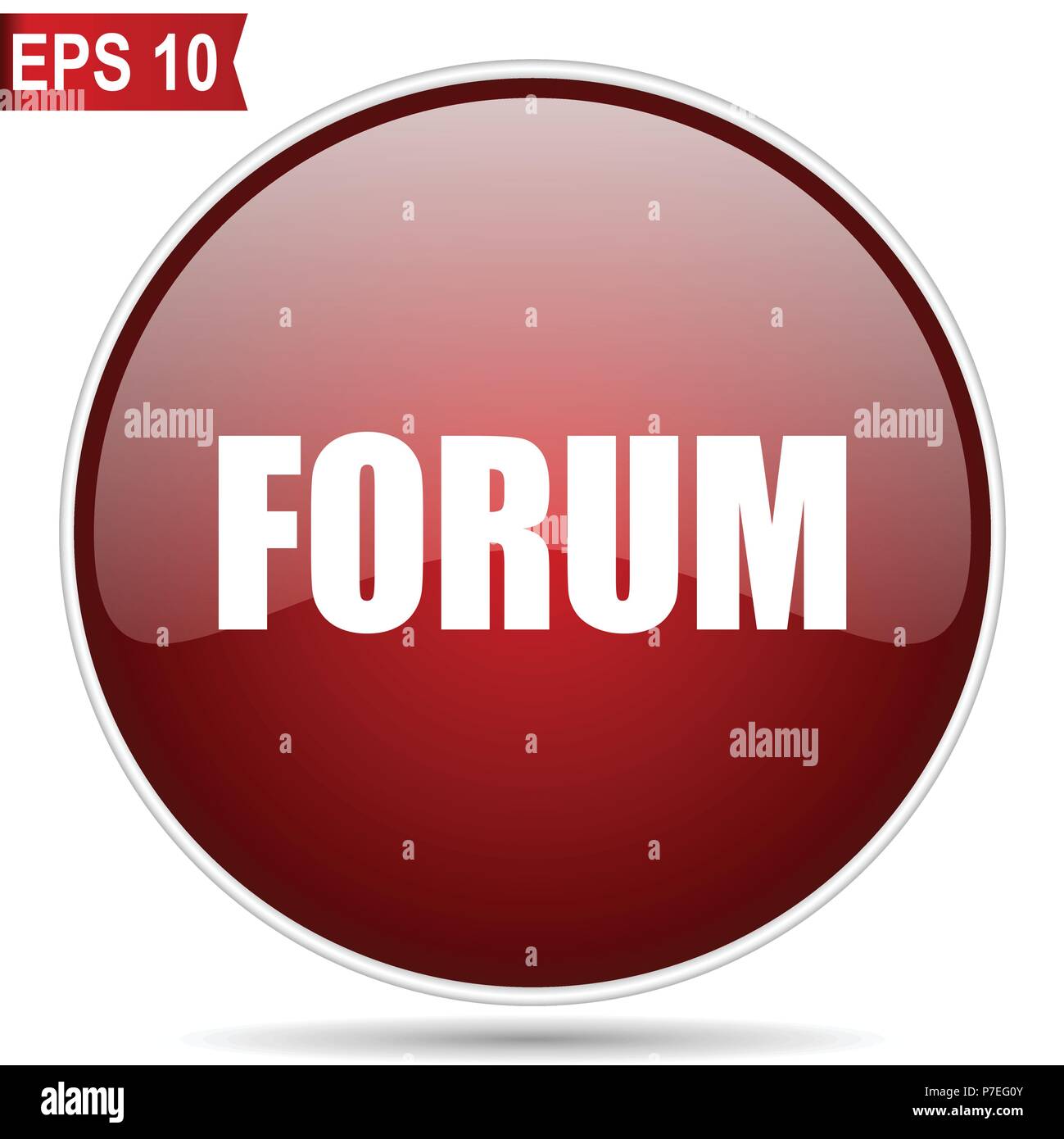 Forum Cherry Red Glossy Round Web Vector Icon Editable Simple Circle Modern Design Internet Button On White Background Stock Vector Image Art Alamy