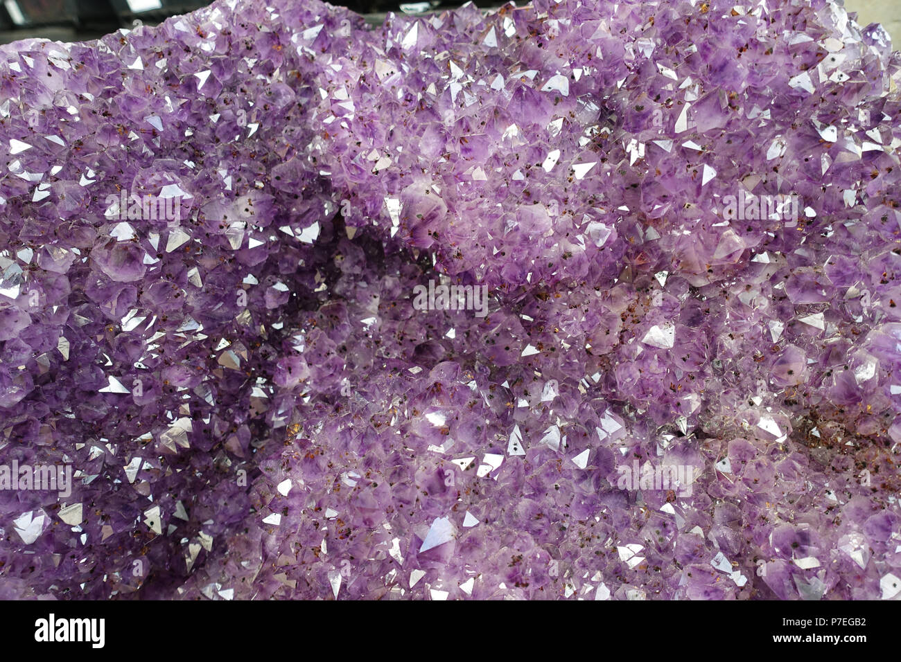 Amethyst crystal caves on display Stock Photo