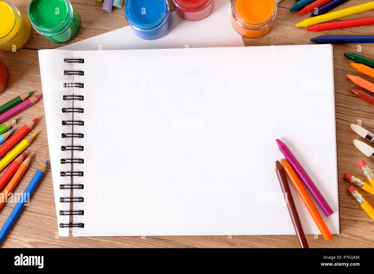 School writing book Stock Photo - Alamy