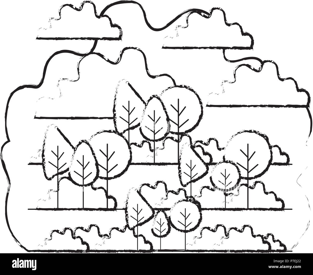 forest landscape scene icon Stock Vector Image & Art - Alamy