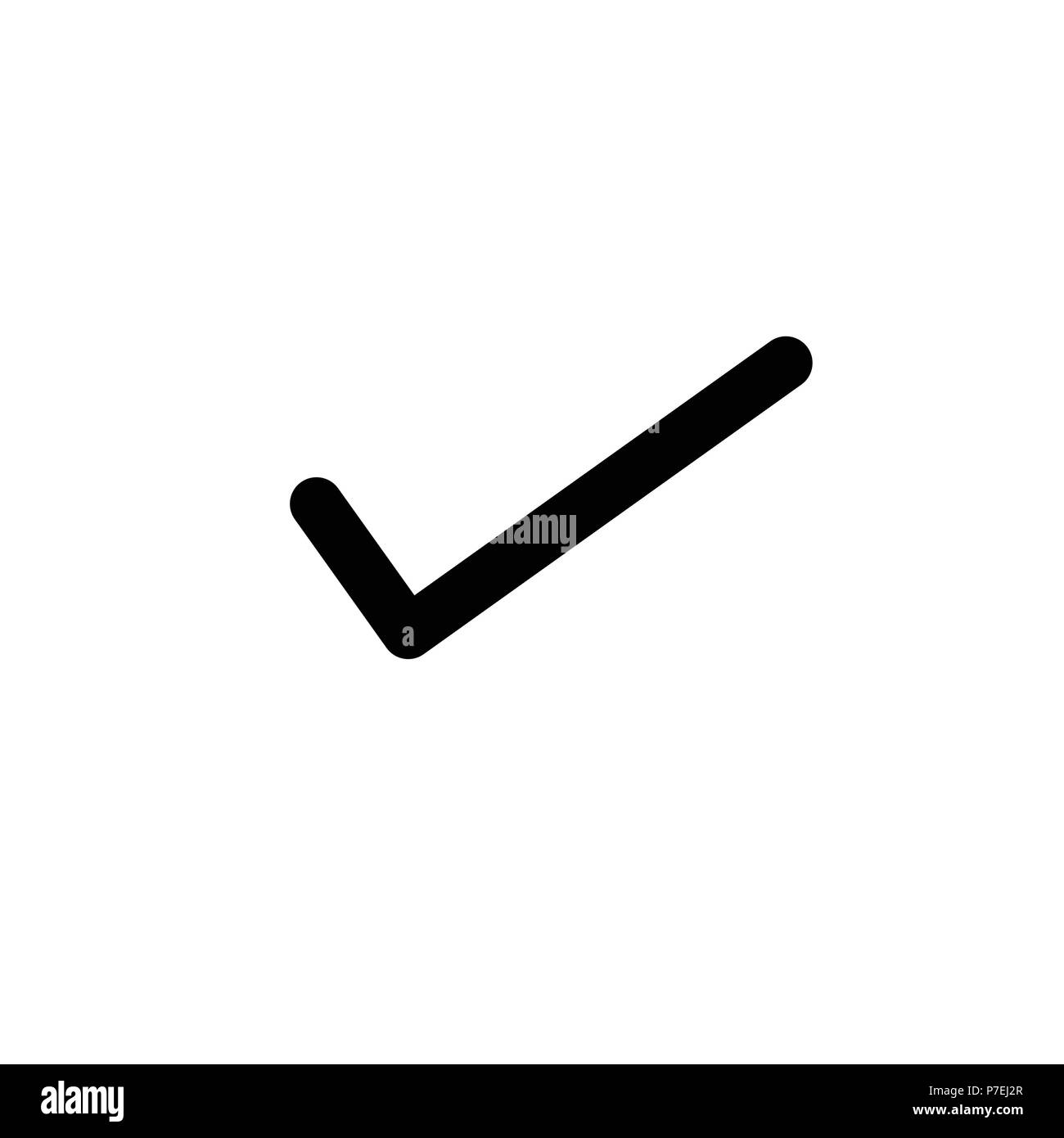 Check mark or tick sign. Easily editable, colorable EPS 8 vector icon isolated on transparent background, No. 1 variant. Stock Vector