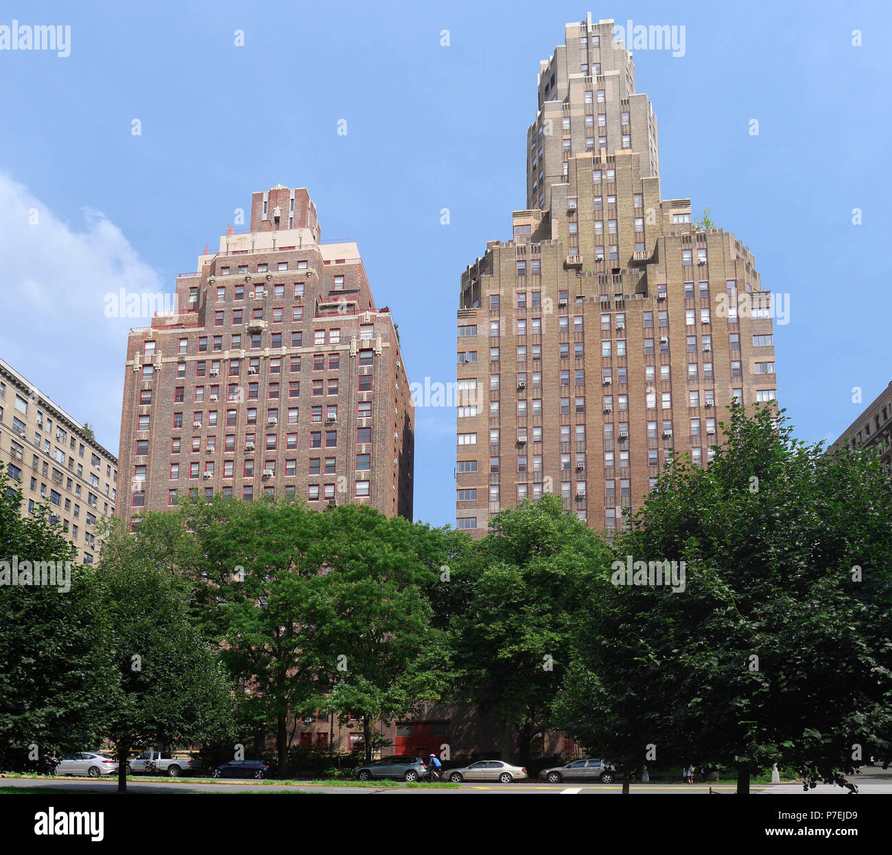 Manhattan, older apartment buildings beside the Hudson River Manhattan
