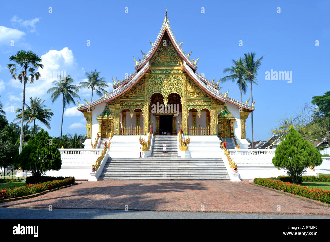 Buddhist Temples and sacred sites of Luang Prabang, Laos in Asia Stock Photo