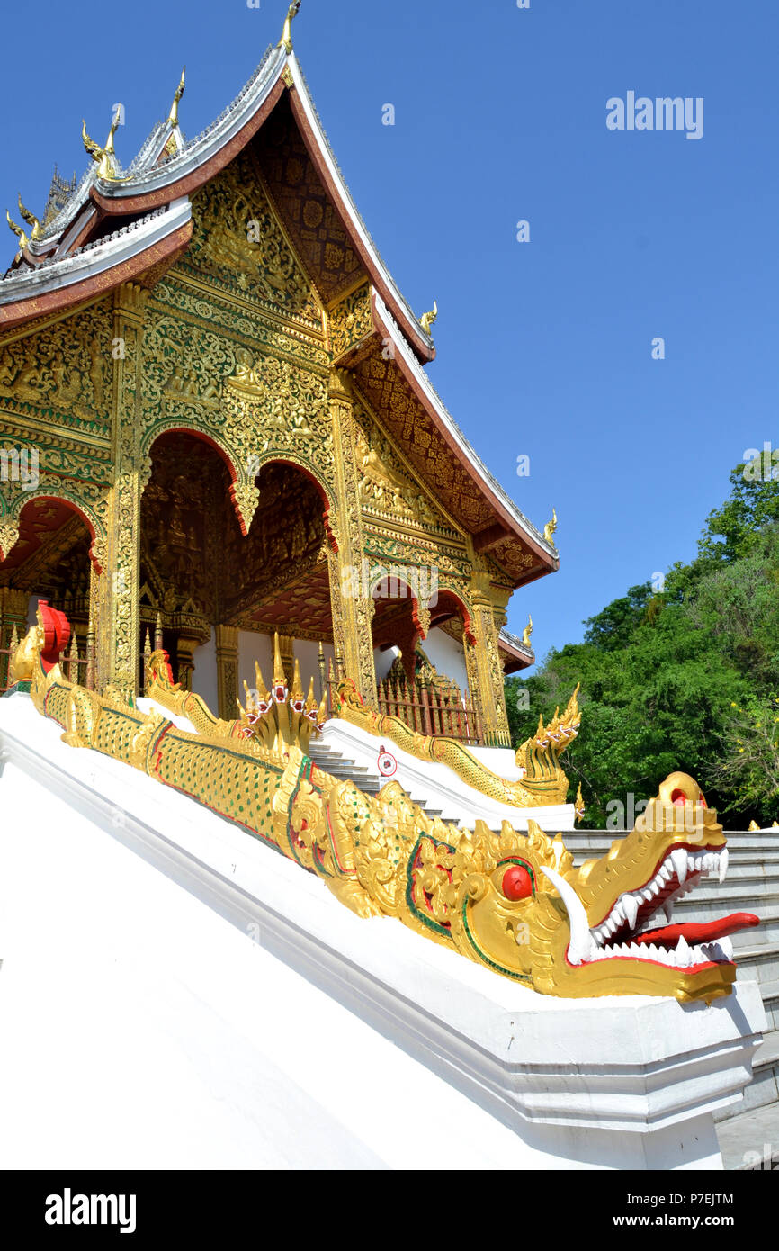 Buddhist Temples and sacred sites of Luang Prabang, Laos in Asia Stock Photo