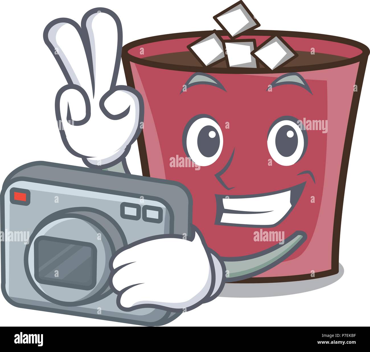 Photographer hot chocolate mascot cartoon Stock Vector Image & Art - Alamy