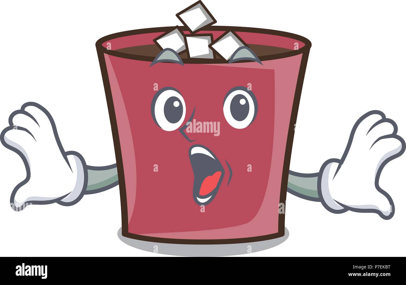 Surprised hot chocolate mascot cartoon Stock Vector Image & Art - Alamy