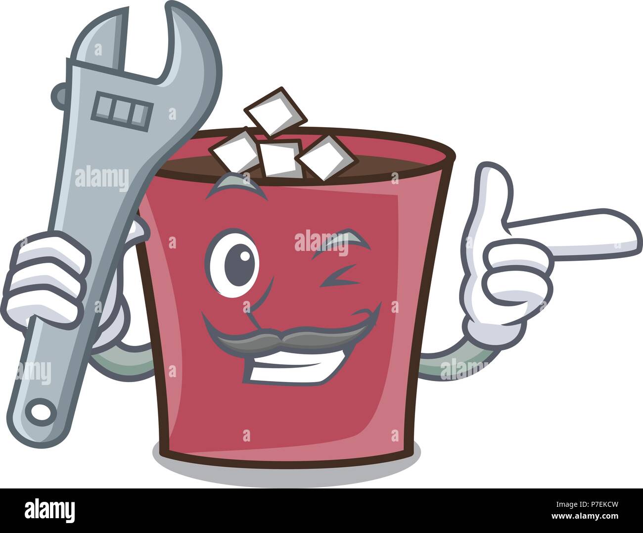 Mechanic hot chocolate mascot cartoon Stock Vector Image & Art - Alamy