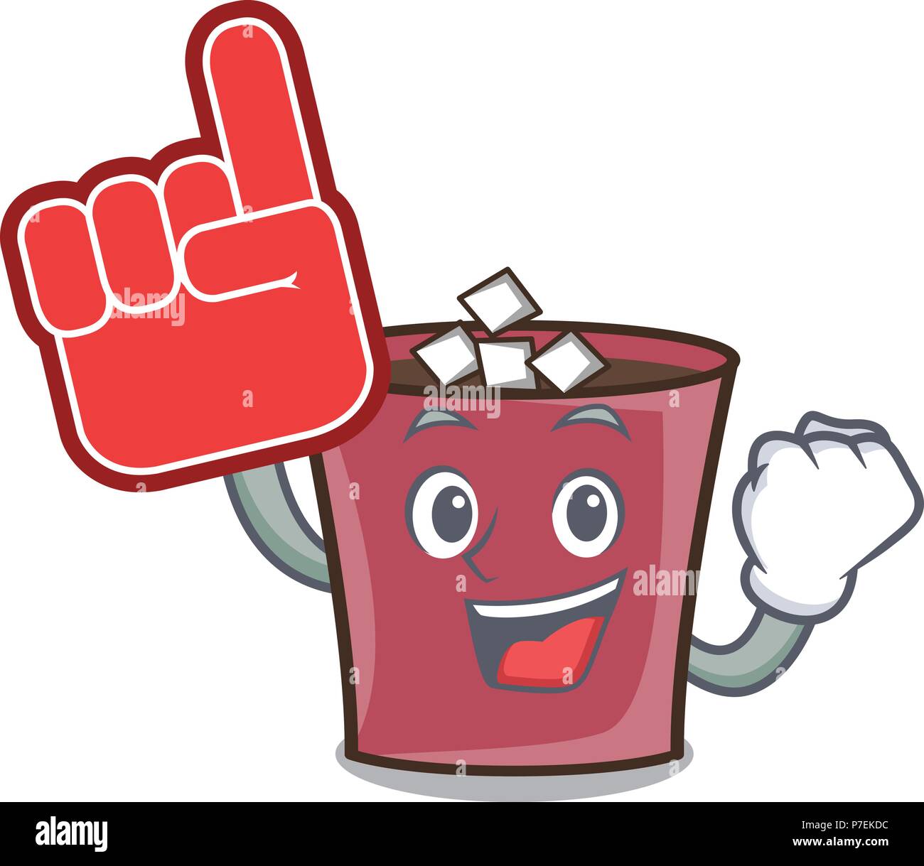 Foam finger hot chocolate mascot cartoon Stock Vector Image & Art - Alamy