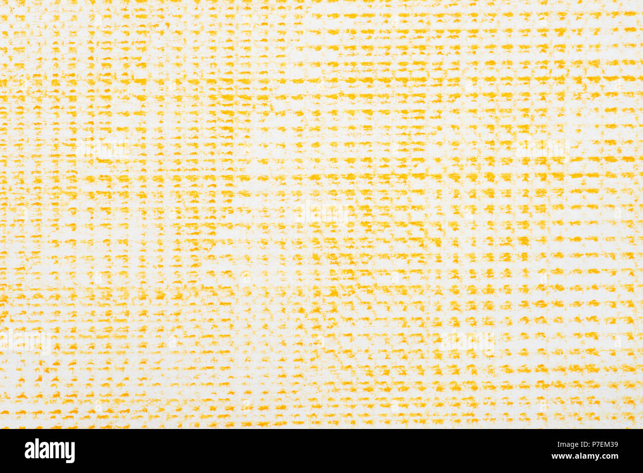 yellow color crayon pattern on white paper background texture Stock Photo