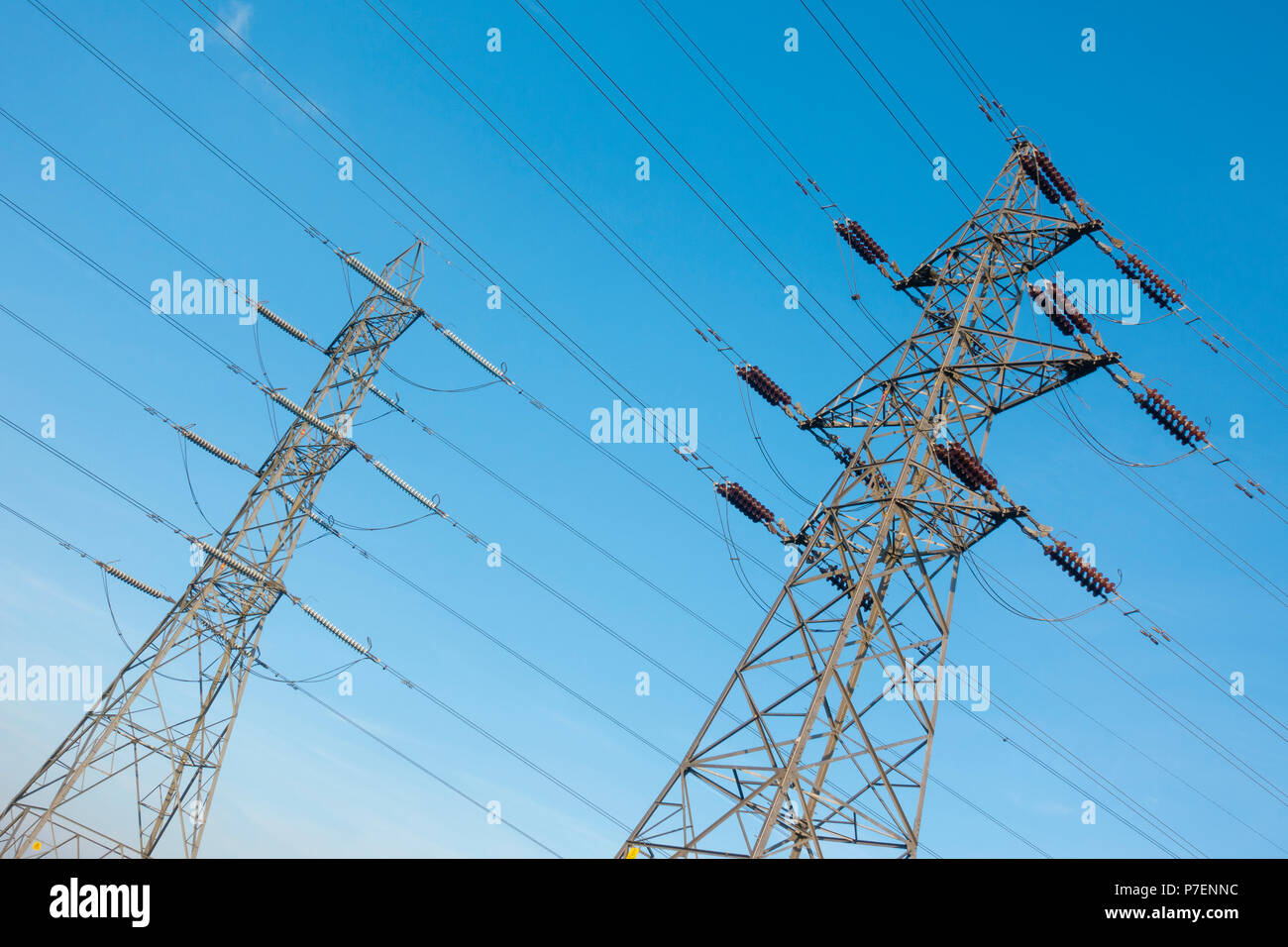 Electricity Pylons Stock Photo