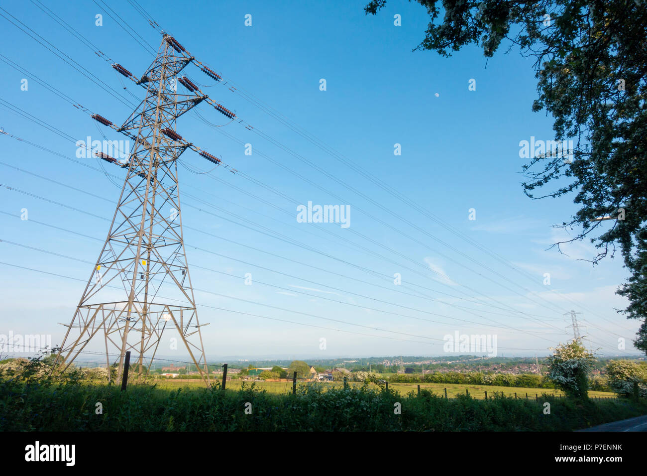 Electricity Pylons Stock Photo
