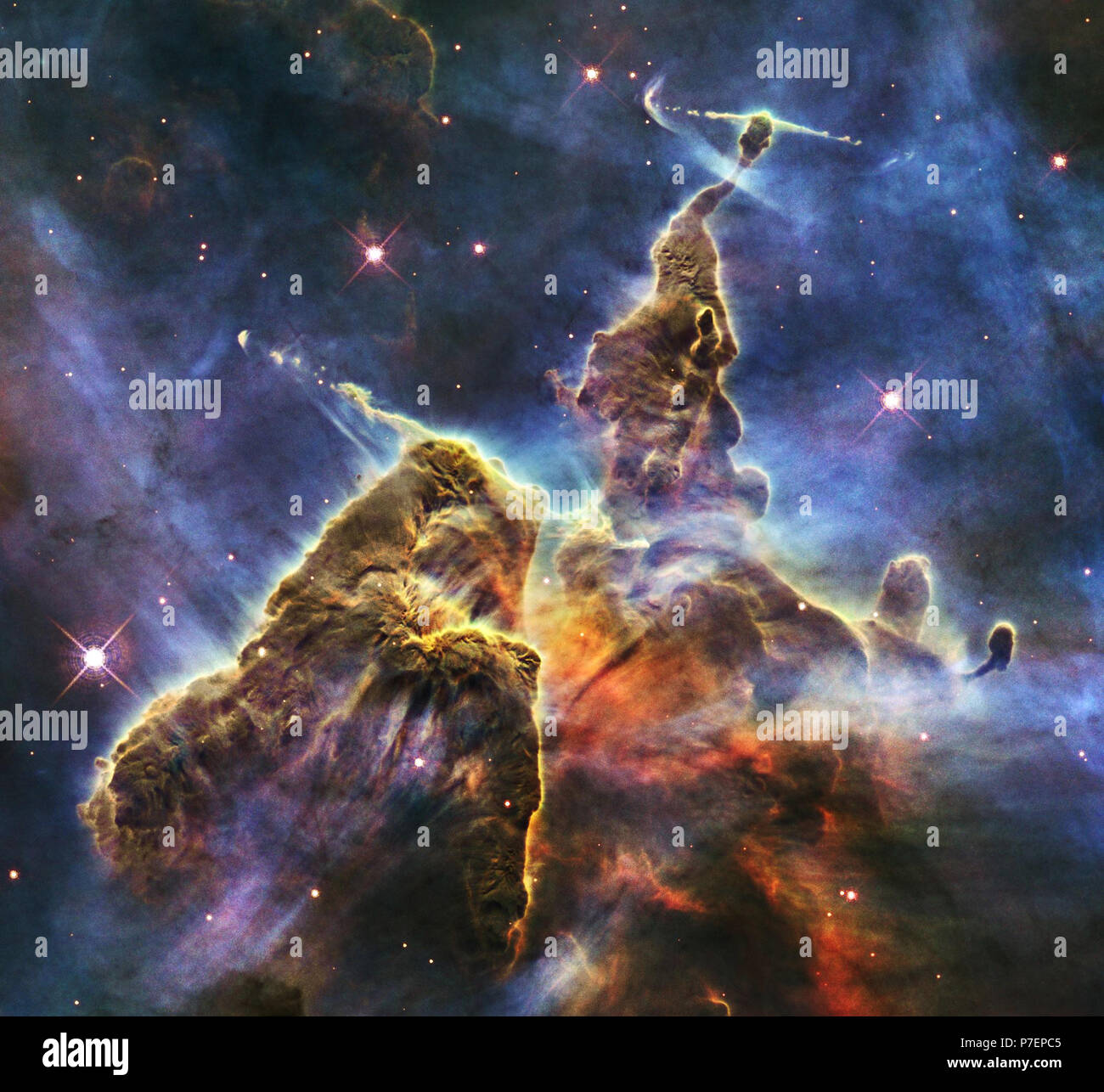 Hubble Captures View of Mystic Mountain Stock Photo