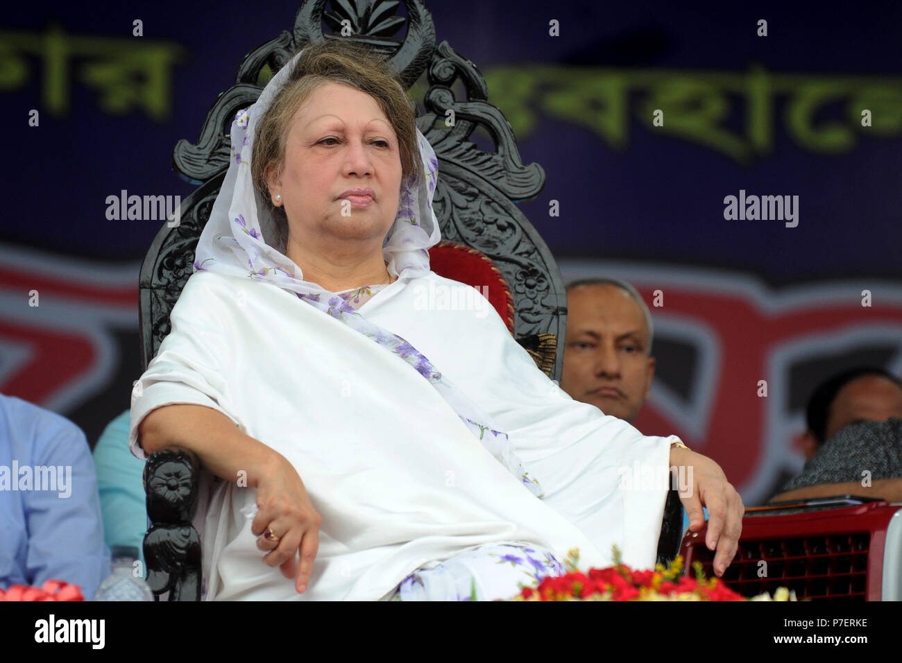 Dhaka, Bangladesh - September 29, 2013: Bangladeshi ex prime minister and Bangladesh national party (BNP) Chairperson Begum Khaleda zia. She was the f Stock Photo