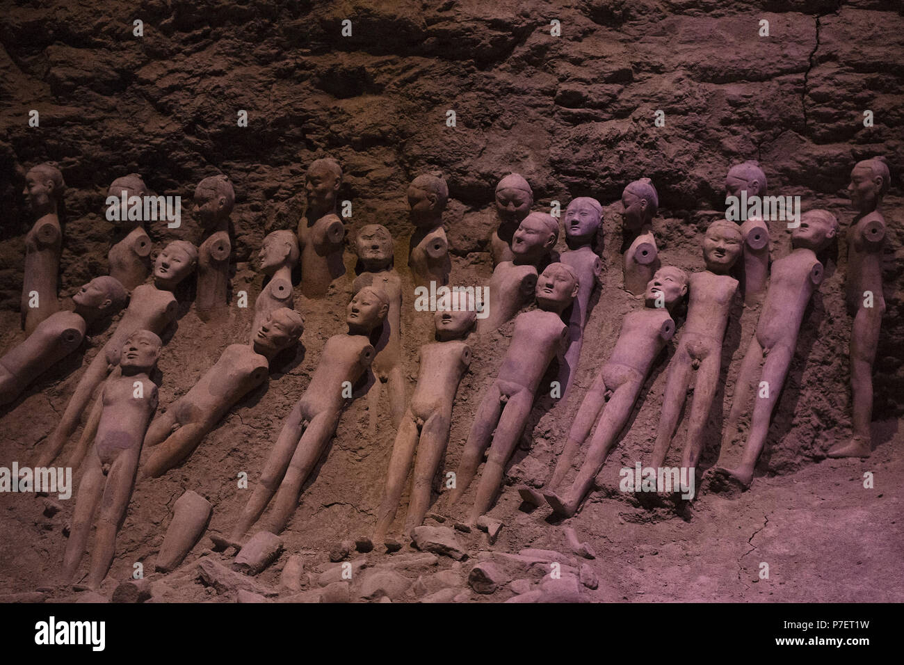 set of small terracotta figures in xian, china Stock Photo Alamy