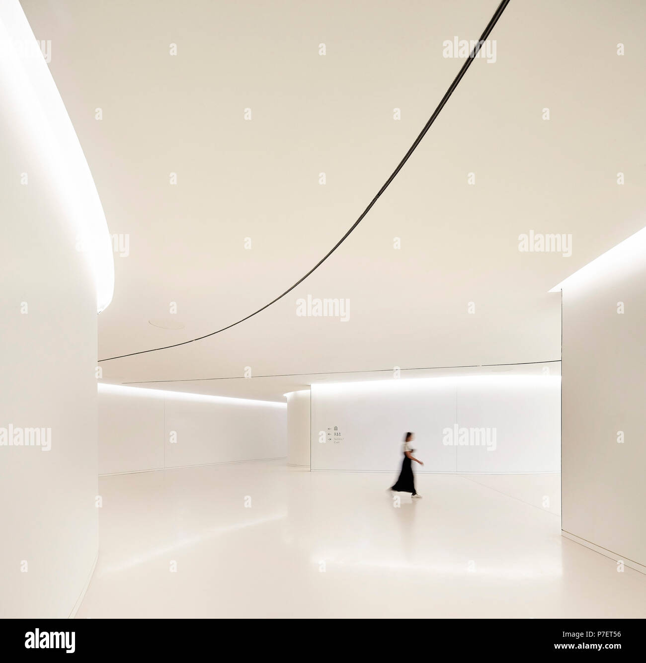 Empty gallery interior. MAAT, Lisbon, Portugal. Architect: A LA, 2016. Stock Photo