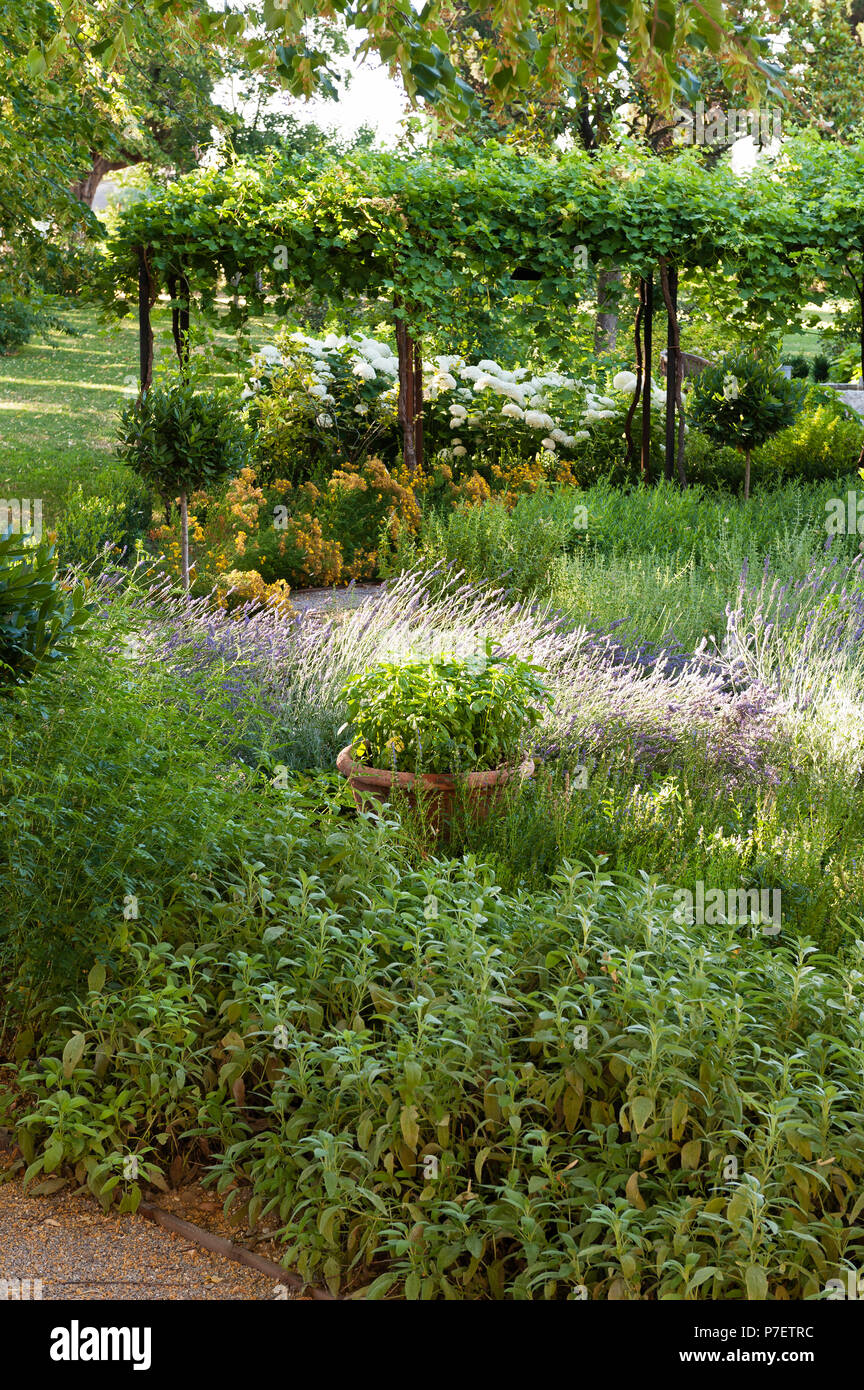 Victorian style garden Stock Photo