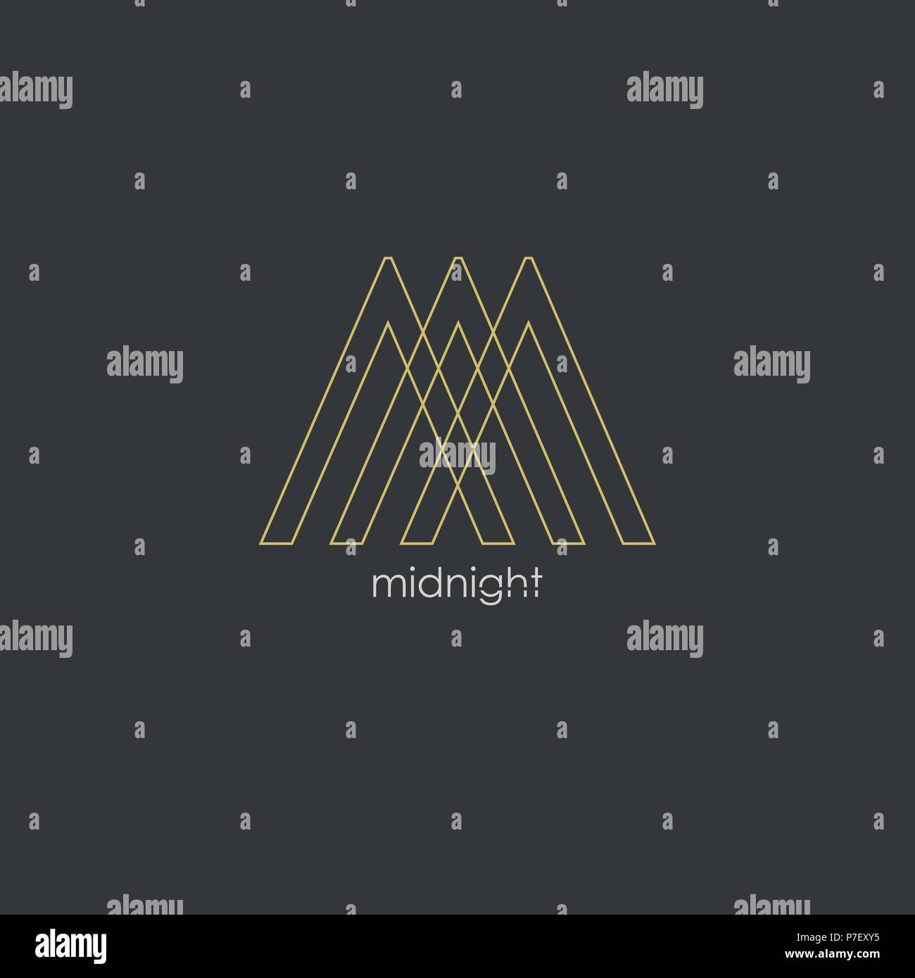 Linear monogram vector symbol logo premium letter m logotype Stock ...