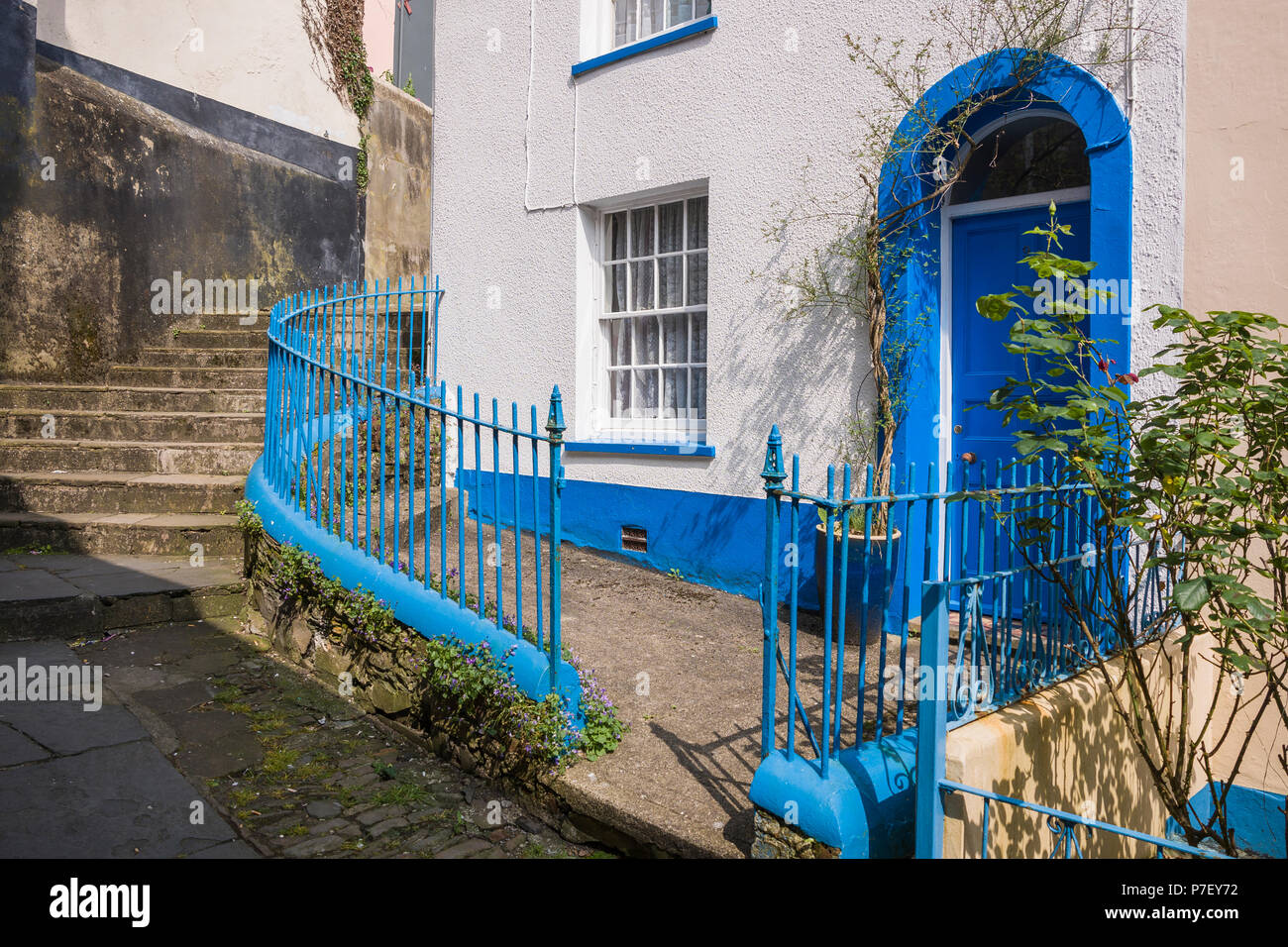 Secluded pretty town cottage in the centre of Bideford North Devon England UK Stock Photo