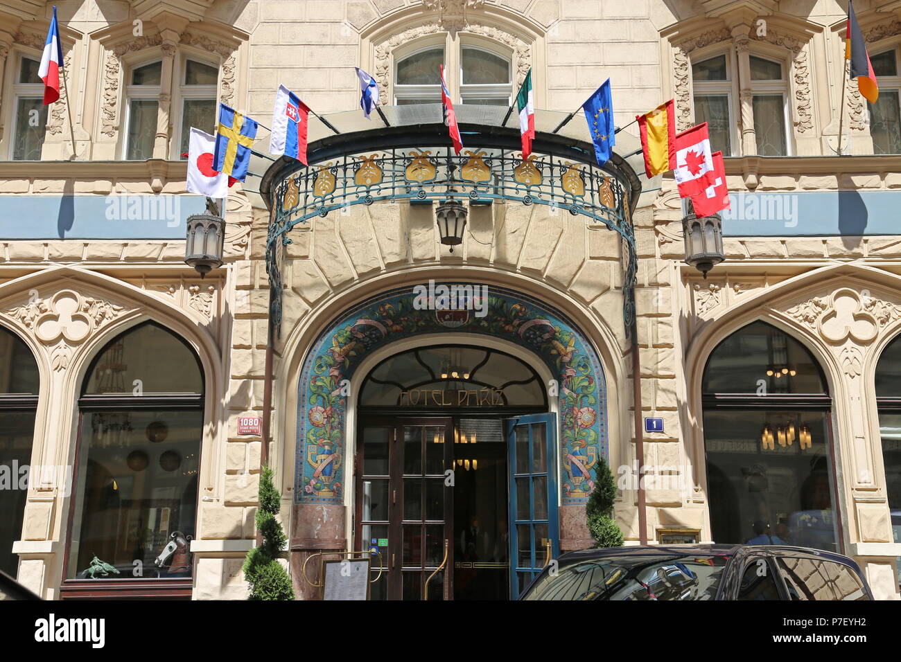 Hotel Paříž, U Obecního Domu, Staré Město (Old Town), Prague, Czechia (Czech  Republic), Europe Stock Photo - Alamy