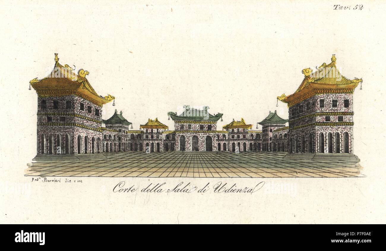 Courtyard of the audience room in the Imperial Palace, Peking