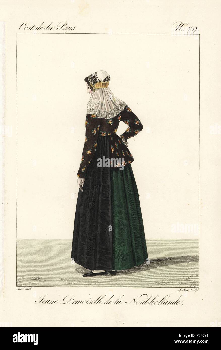 https://c8.alamy.com/comp/P7F0Y1/young-girl-of-north-holland-netherlands-19th-century-in-distinctive-embroidered-cap-with-gold-plate-called-a-willow-leaf-above-a-veil-floral-cotton-camisole-silk-apron-and-skirt-handcoloured-copperplate-engraving-by-georges-jacques-gatine-after-an-illustration-by-louis-marie-lante-from-costumes-of-various-countries-costumes-de-divers-pays-paris-1827-P7F0Y1.jpg